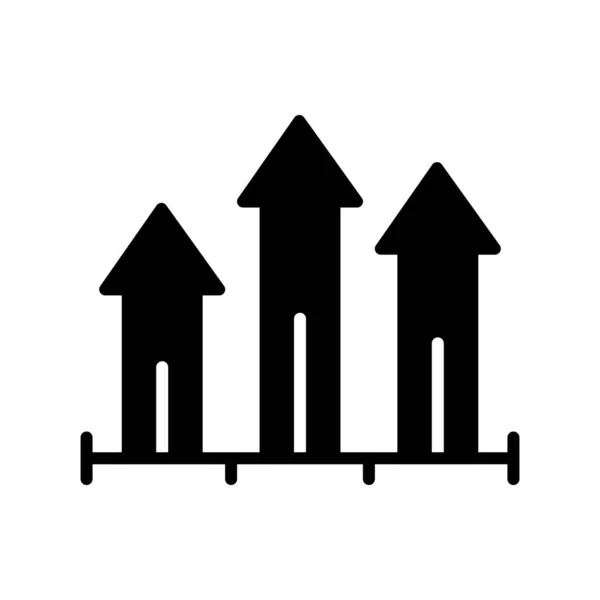 Diagramm Glyph Vector Icon Desig — Stockvektor