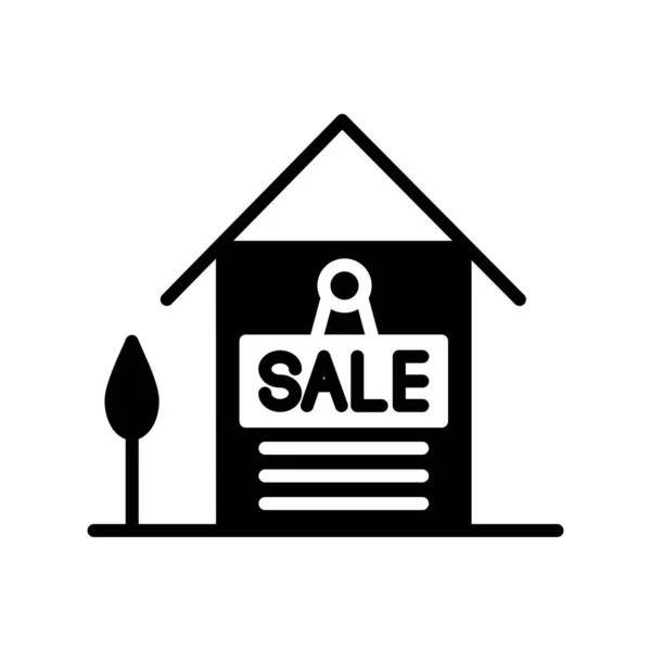 Home Verkauf Glyph Vector Icon Desig — Stockvektor
