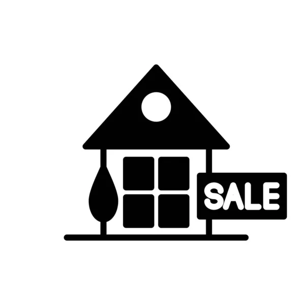 Home Verkauf Glyph Vector Icon Desig — Stockvektor