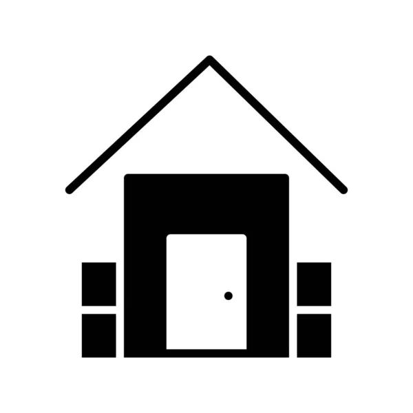 Home Glyph Vector Icon Design — ストックベクタ