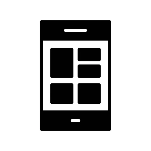 Phone Template Glyph Vector Icon Desig — Stock Vector