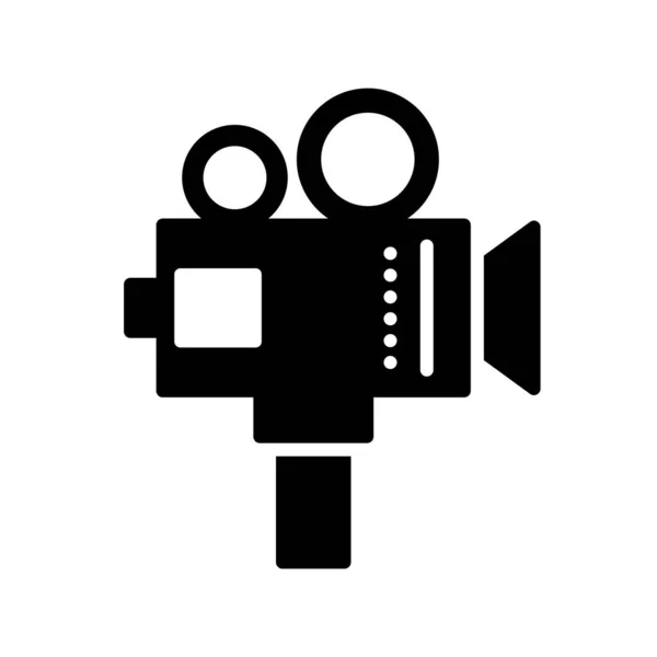 Videokamera Glyph Vector Icon Desig — Stockvektor