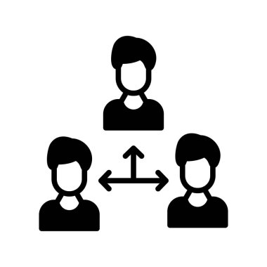 Takım çalışması Glyph Vektör Simgesi Tasarımı