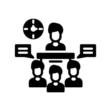 Takım çalışması Glyph Vektör Simgesi Tasarımı