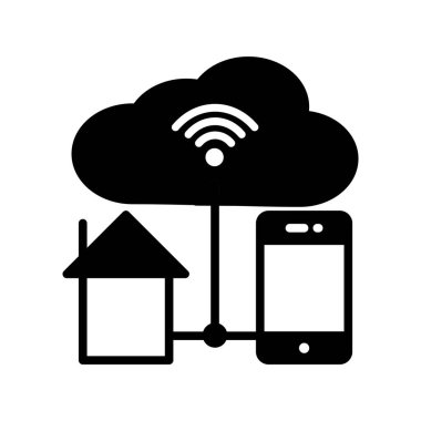 Bulut Kabartma Vektörü Simgesi Tasarımı