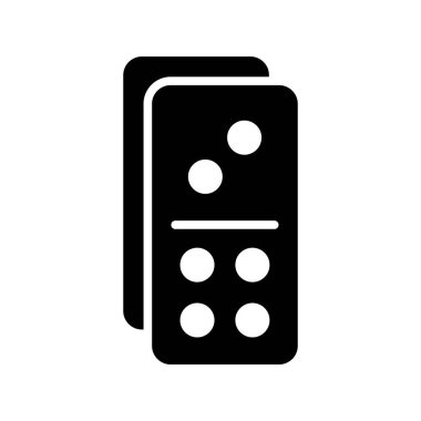 Dominos Glyph Vektör Simgesi Tasarımı