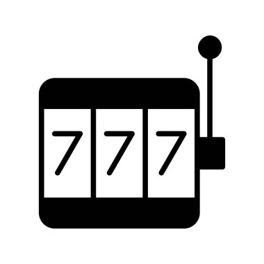 Slot Glyph Vektör Simgesi Tasarımı