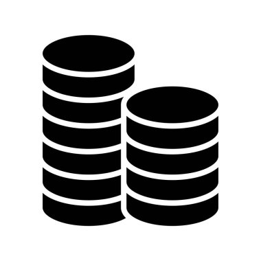 Para Glifi Vektör Simgesi Tasarımı