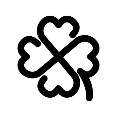 Clover Glyph Vektör Simgesi Tasarımı