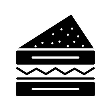 Sandviç Kabartma Vektör Simgesi Tasarımı