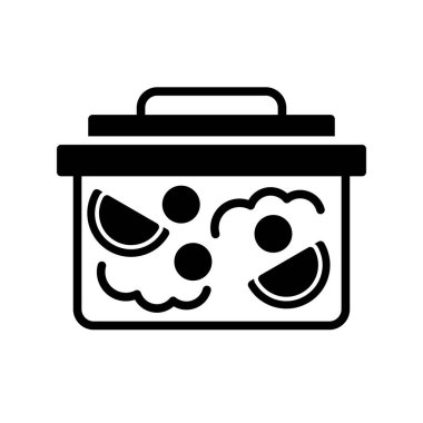 Salata Kabartma Vektör Simgesi Tasarımı