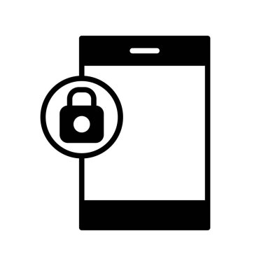 Telefon Glyph Vektör Simgesi Tasarımı