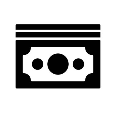  Para Glifi Vektör Simgesi Tasarımı