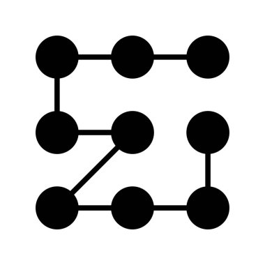 Desen Glyph Vektör Simgesi Tasarımı