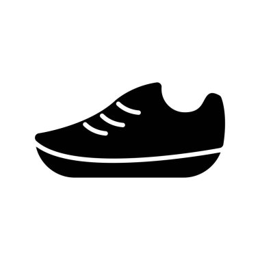 Sneakers Glyph Vektör Simgesi Tasarımı