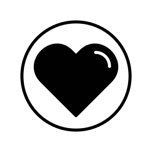 Серце Гліф Векторна Ікона Дезіг — стоковий вектор