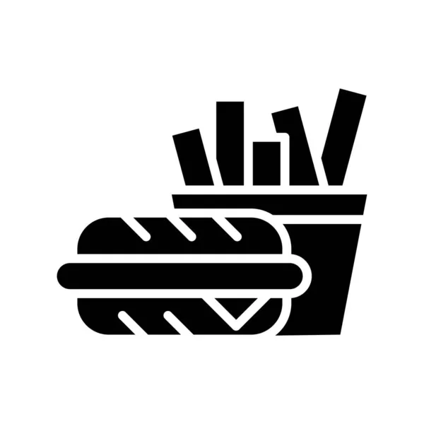 Fast Food Glyph Vector Icon Desig — Stock vektor