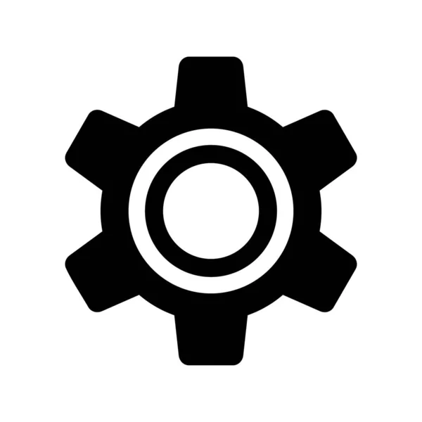 Cog Glyph Vector Icon Desig — Stock vektor