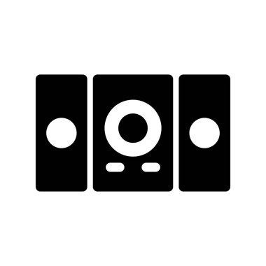 Stereo Glyph Vektör Simgesi Tasarımı