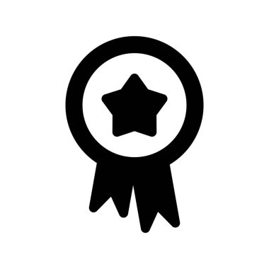 Rozet Glyph Vektör Simgesi Tasarımı