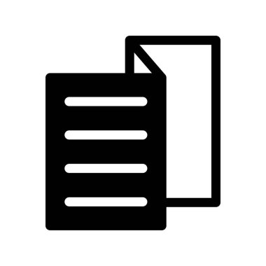 Broşür Glyph Vektör Simgesi Tasarımı