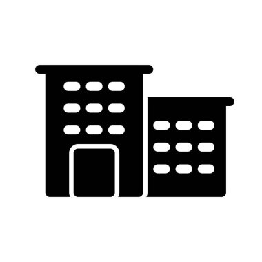  Şirket Glyph Vektör Simgesi Tasarımı