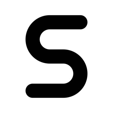 S Glyph Vektör Simgesi Tasarımı