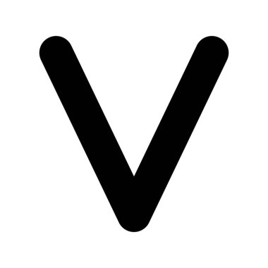  V Glyph Vektör Simgesi Tasarımı