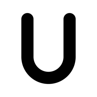 U Glyph Vektör Simgesi Tasarımı