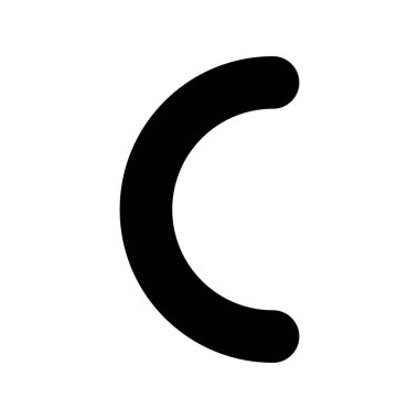 C Glyph Vektör Simgesi Tasarımı