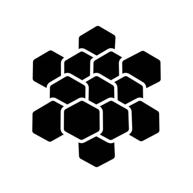 Bal Tarağı Glyph Vektör Simgesi Tasarımı