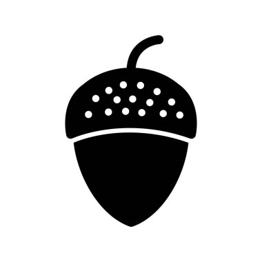 Meşe palamudu Kabartma Vektörü Simgesi Tasarımı