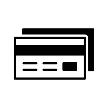 Kredi Kartı Glyph Vektör Simgesi Tasarımı