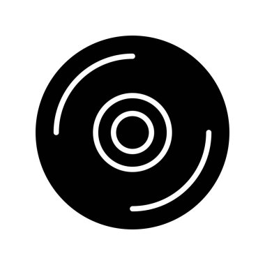 Dvd Glyph Vektör Simgesi Tasarımı