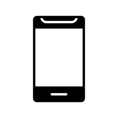 Mobil Glyph Vektör Simgesi Tasarımı