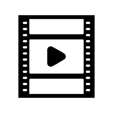 Sinema Glyph Vektör Simgesi Tasarımı