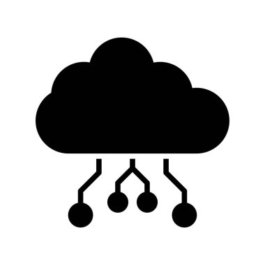 Sunucu Glyph Vektör Simgesi Tasarımı