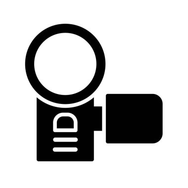 Kullanışlı Kamera Glyph Vektör Simgesi Tasarımı