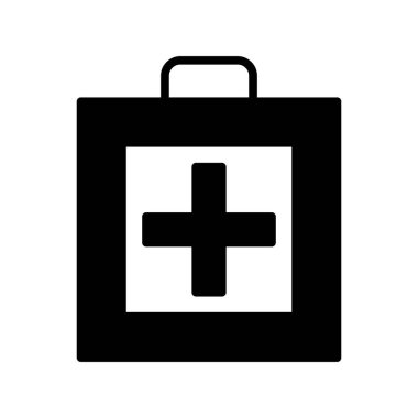 İlk Yardımcı Glyph Vektör Simgesi Tasarımı