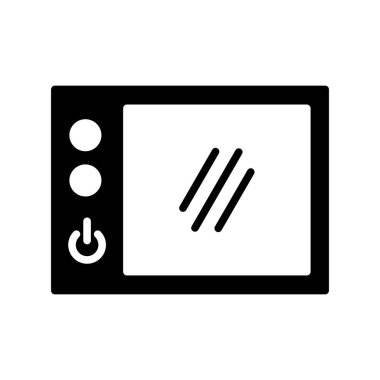 TV Glyph Vektör Simgesi Tasarımı