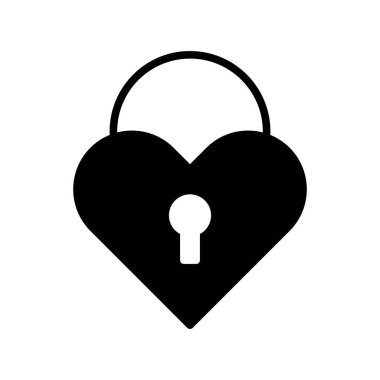Glyph Vektör Simgesi Tasarımı Kilitle