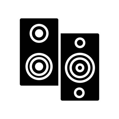 Woofer Glyph Vektör Simgesi Tasarımı