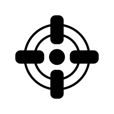 Hedef Glyph Vektör Simgesi Tasarımı