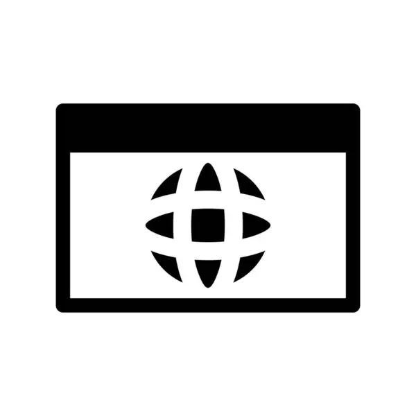 Sitio Web Glyph Vector Icon Desig — Archivo Imágenes Vectoriales