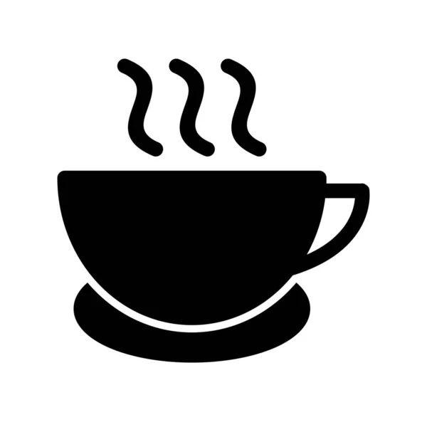 Café Glyph Vector Ícone Desig — Vetor de Stock