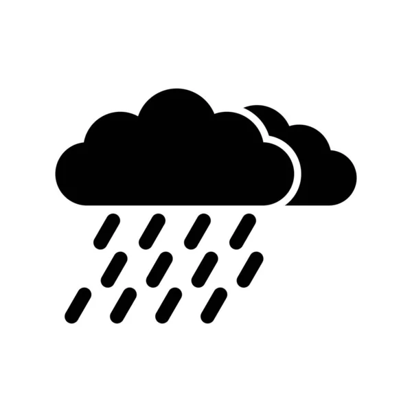 Rain Glyph Vector Icon Desig — Stock Vector