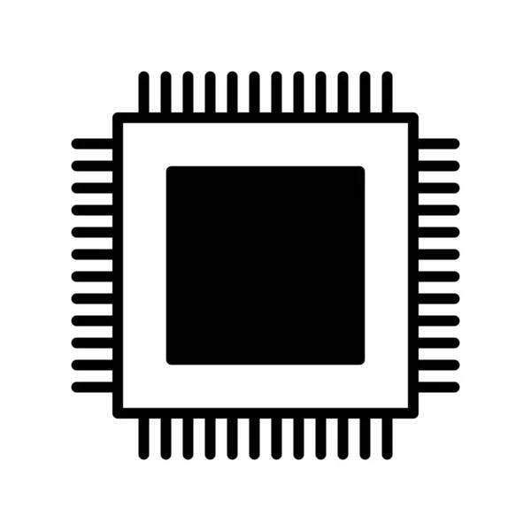 Chip Glyph Vector Ícone Desig — Vetor de Stock