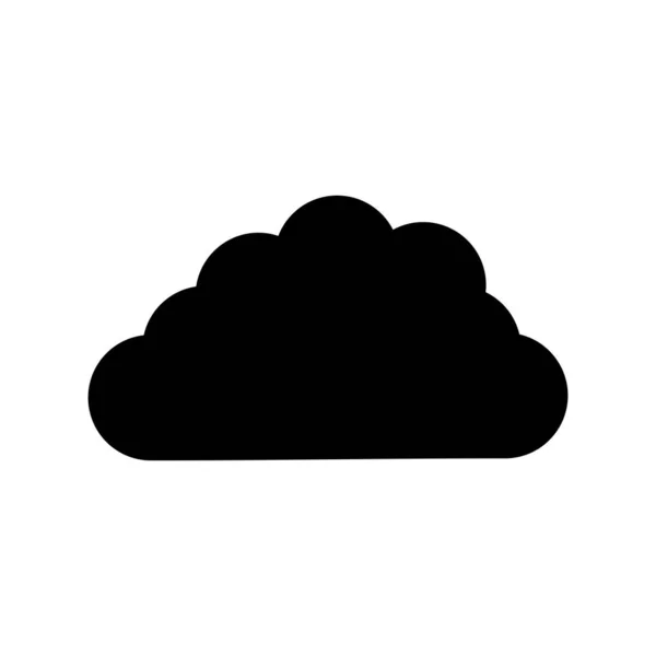 Хмарний Гліф Векторна Піктограма Демонстрація — стоковий вектор