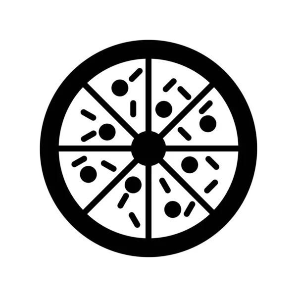 Icône Vectorielle Glyphe Pizza Desig — Image vectorielle