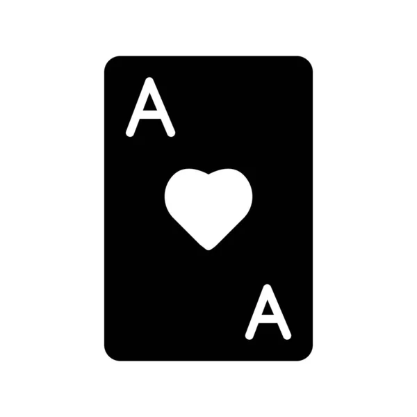 Spielkarte Glyph Vector Icon Desig — Stockvektor